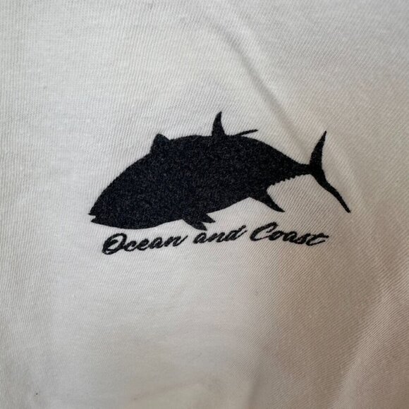 Ocean & Coast Men's White Fish Logo Southern Anglers Tee Shirt SZ S - Picture 8 of 10